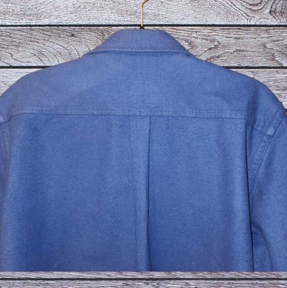 L.L. Bean Chamois Shirt Mens Large Tall Royal Blue New Without Tag All Cotton - Picture 4 of 6